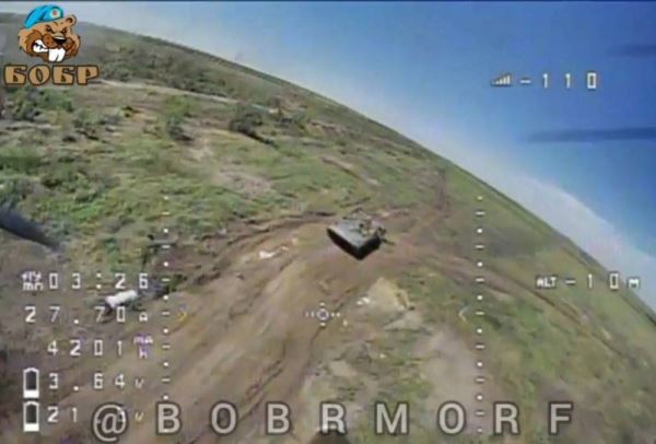 Украинская самоделка для защиты танков от наших FPV-дронов